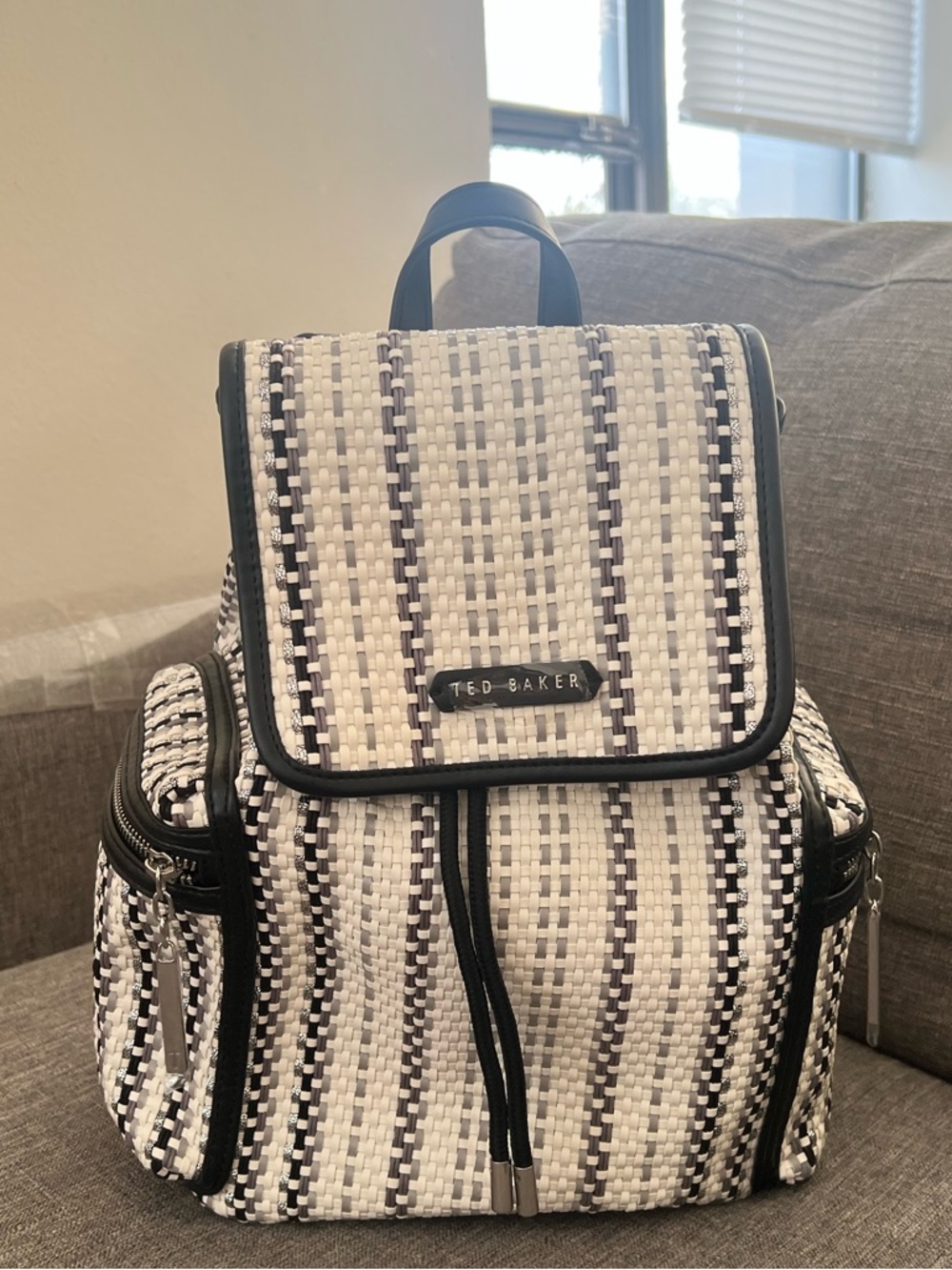 Ted Baker - Alizza Woven Drawstring Backpack - Picture 2 of 7